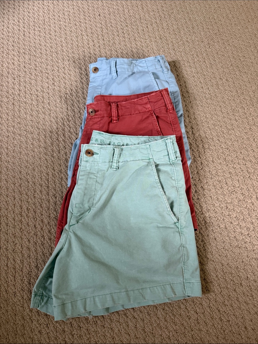 Men’s American Eagle Outfitters flex Shorts - Mint, Coral & Light Blue